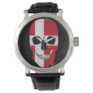 HANDSKULL Dinamarca reloj hombres cuero B2