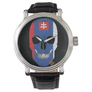 HANDSKULL Eslovaquia reloj hombres de cuero B2