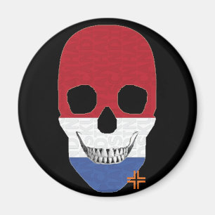 HANDSKULL imán redondo de los Países Bajos B2
