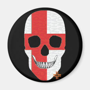 HANDSKULL Inglaterra imán redondo B2