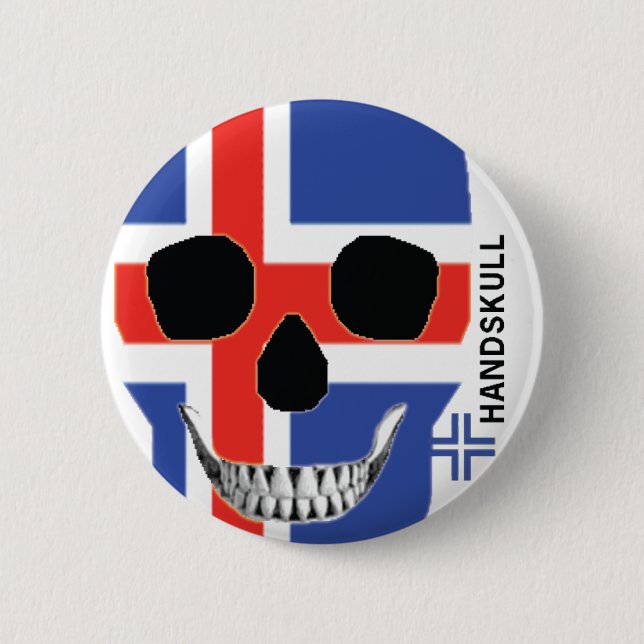 HANDSKULL Islandia - botón (Anverso)