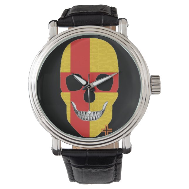 HANDSKULL Kalmar relojes de cuero B2 (Anverso)