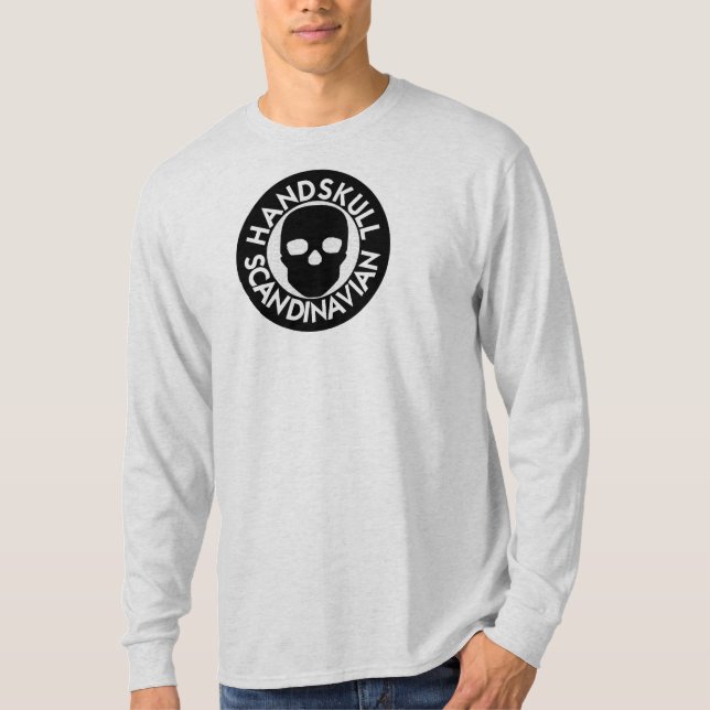 HANDSKULL LIV Manga larga P3 de camiseta porcelana (Anverso)