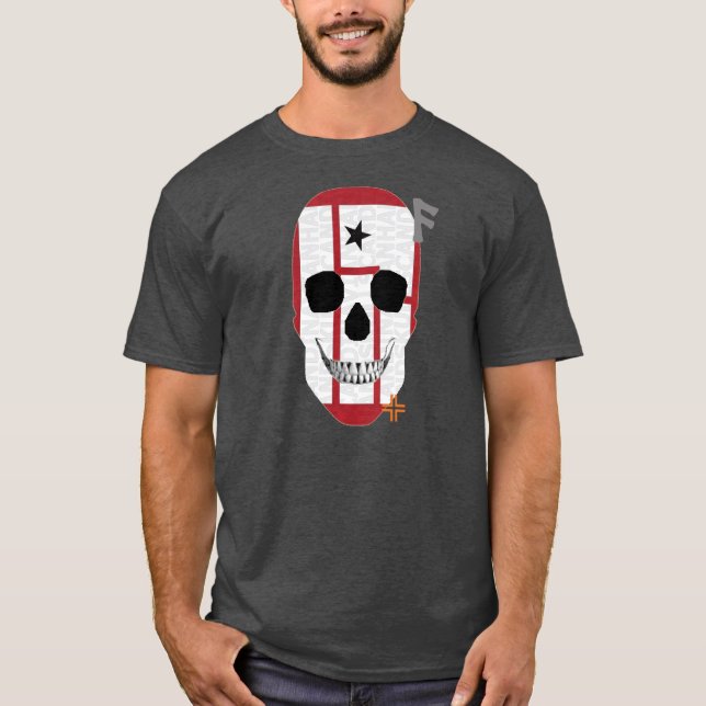 HANDSKULL Nueve pulgadas Camiseta básica B2 (Anverso)