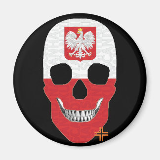 HANDSKULL Polonia redonda imán B2