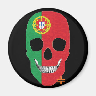 HANDSKULL Portugal imán redondo B2