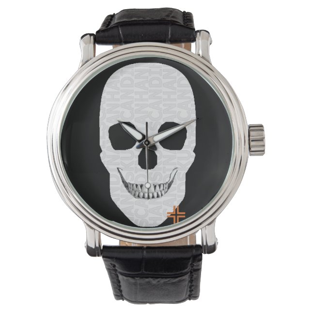 HANDSKULL Reloj de gaviota masculino de cuero B2 (Anverso)
