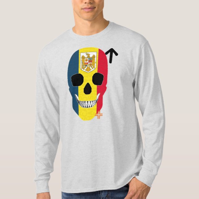 HANDSKULL Rumanía Camiseta de manga larga B2 (Anverso)