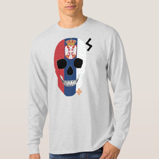 HANDSKULL Serbia Camiseta de manga larga B2 (Anverso)