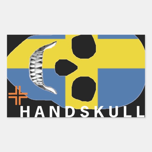 HANDSKULL Suecia - Pegatina (Anverso)