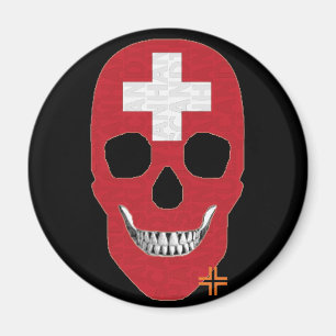 HANDSKULL Suiza redonda imán B2