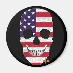 HANDSKULL USA imán redondo B2