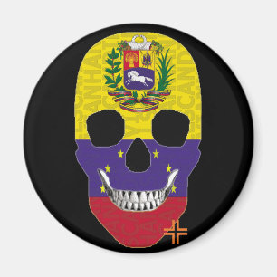 HANDSKULL Venezuela imán redondo B2