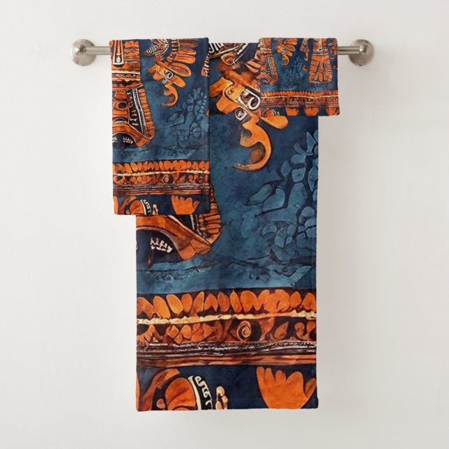 Handtuch Set Azteken Stil Mexico Mittel- Südamerik (In situ)