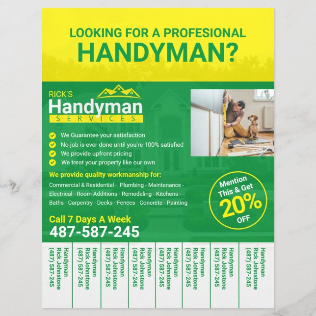 Handyman Business Flyer - Home Business (Frente)