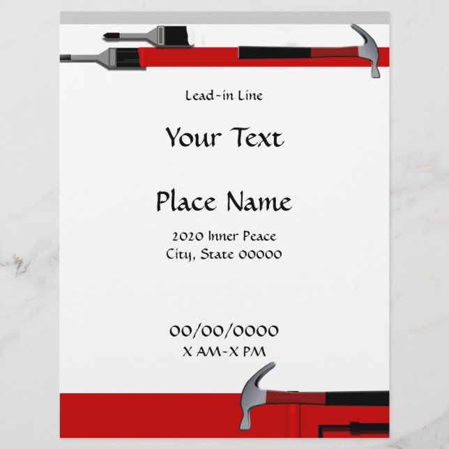 Handyman Carpenter Painter Flyer (Frente)