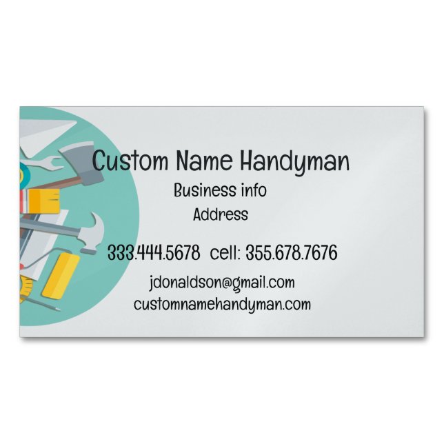 Handyman Sr. Fixit Personalizados tarjetas de nego (Anverso)