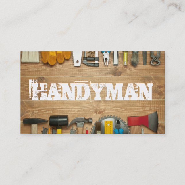 Handyman, tarjeta de visita de mantenimiento (Anverso)
