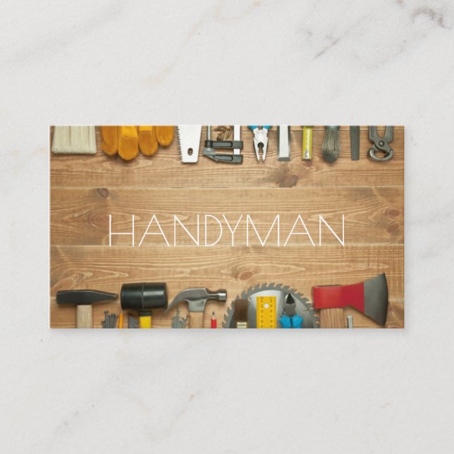Handyman, tarjeta de visita de mantenimiento (Anverso)