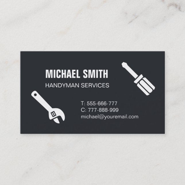 Handyman Tools Handyman Services - Tarjeta de pres (Anverso)
