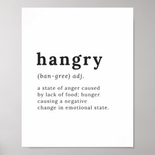 Hangry - definición Miks enojado/hambriento, arte