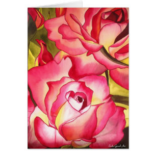 Hannah Gordon arte de la acuarela rosa rosa rosa