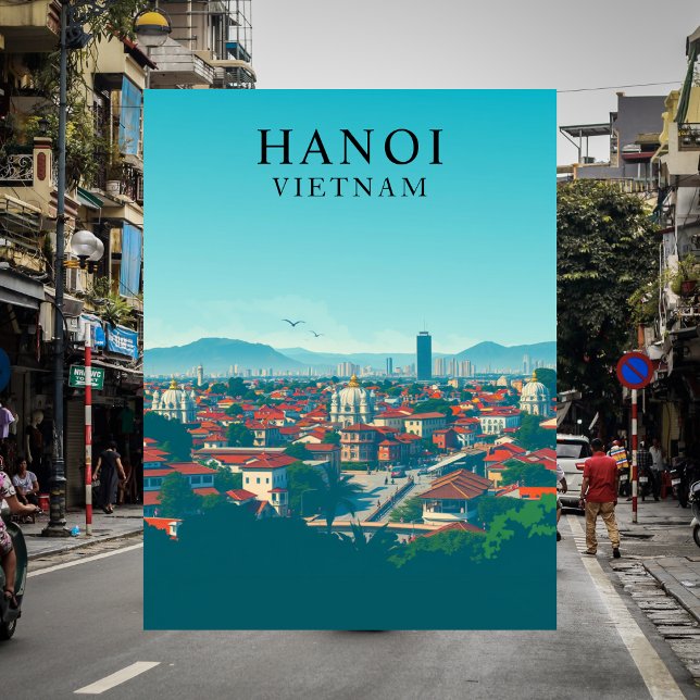 Hanoi, Vietnam, tarjeta postal de arte de viajes v (Hanoi Vietnam)