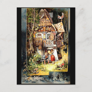 hansel y gretel 2 postal vintage
