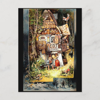 hansel y gretel 2 postal vintage