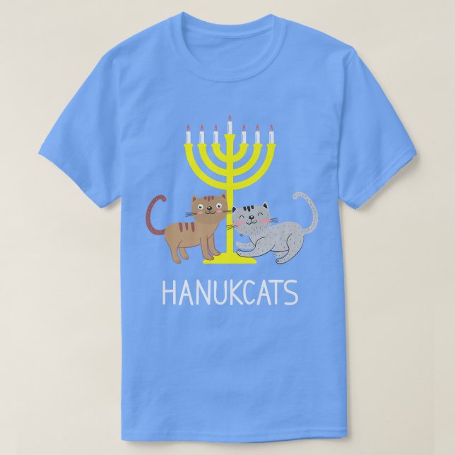 Hanucats Hannukah Cat Feline Cute Ugly Sweater Chr (Diseño del anverso)
