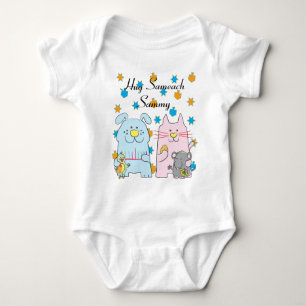 Hanukkah Baby Jersey personaliza "Hug Sameach"