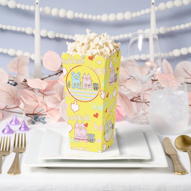 Hanukkah Cat Perro Perro Ratón Pájaros Favor Cajas (Boda)