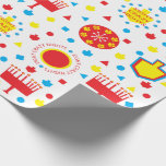 Hanukkah/Chanukah Envuelto Papel colorido Loco 8<br><div class="desc">Envoltura de regalo de Hanukkah "Colorful Crazy 8 noches". Disfruta de mi nuevo diseño de papel envolvente. El precio varía según se elija entre 4 tipos de papel y 5 tamaños de papel. Gracias por detenerse y ir de compras. Su negocio es muy apreciado. ¡Disfrútalo! ¡¡¡Chag/Happy Chanukah/Hanukkah!! Medios: Papel de...</div>
