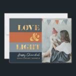 Hanukkah Chanukah Oro Amor y Luz Foto<br><div class="desc">Nuestra tarjeta Hanukkah / Chanukah Gold Love & Light Holiday es una manera elegante y elegante de compartir tus deseos Hanukkah/ Chanukah con amigos, familia y clientes! Con espacio para que puedas personalizar con tu nombre y foto. ¿Necesita ayuda con este diseño? ¿Desea ver otros colores o variaciones de diseño?...</div>