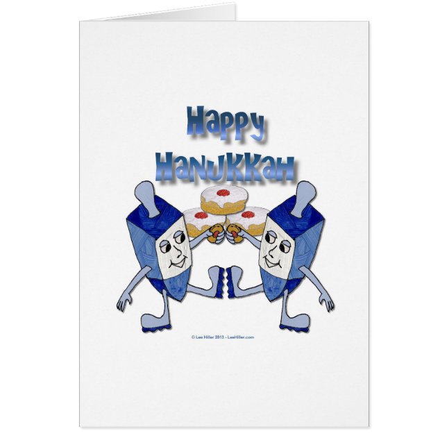 Hanukkah Dancing Dreides y Jelly Doughnut (Frente)