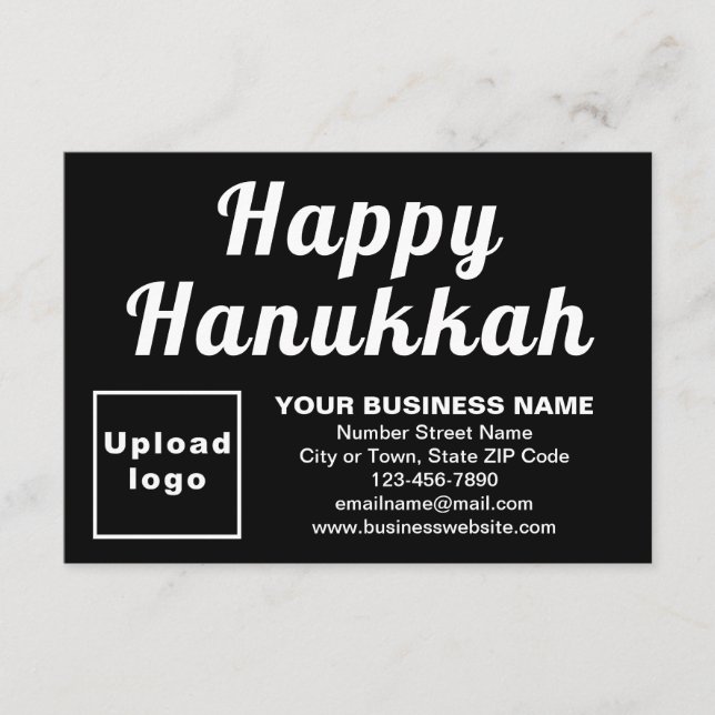 Hanukkah de negocios pequeña tarjeta de felicitaci (Anverso)