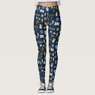 Hanukkah Doodles lindo ilustrado Leggings
