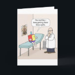 Hanukkah Dreidel Médica Tarjeta de felicitación di<br><div class="desc">navidades de invierno Temporada Santa de nieve Temporada navideña divertida comedia chiste hanukkah</div>