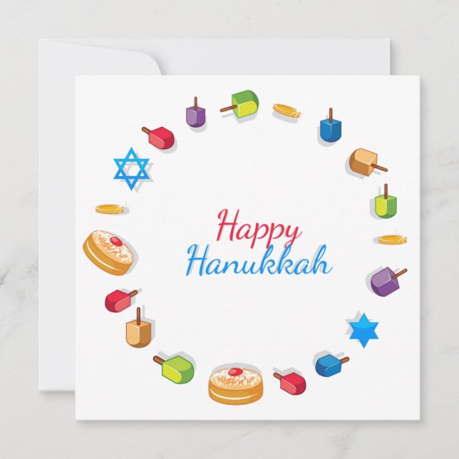 Hanukkah Dreidel Star Sufganiyah (Anverso)