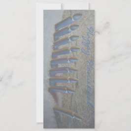 Hanukkah en la nieve! tarjeta plana en papel metál