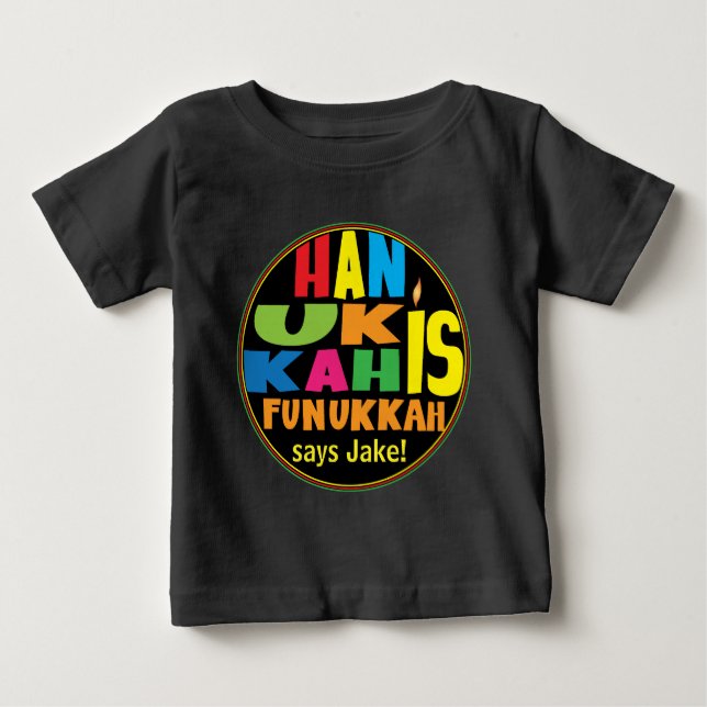 "Hanukkah es Funukkah" Bebé Bellas camisetas de Je (Anverso)