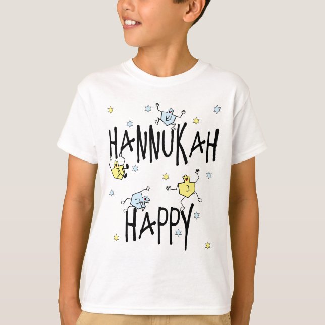 "Hanukkah feliz", camiseta de niños (Anverso)