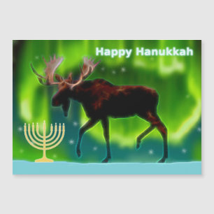 Hanukkah feliz - Moose de las luces del norte