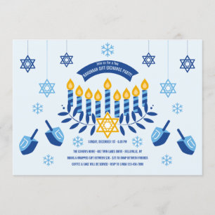 Hanukkah Gift Exchange Party Invitación