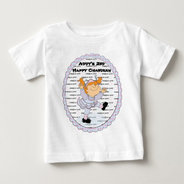 Hanukkah Happy Baby Fine Jersey T-Shirt (Anverso)