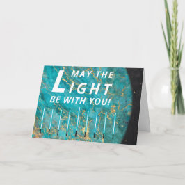 Hanukkah ilumina la tarjeta de saludo