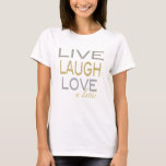 Hanukkah "Lía en vivo ama a lata" Top dorado/plate<br><div class="desc">Hanukkah "Lía en vivo ama a lata" Gold/Silver TopElija entre más de 155 estilos y tamaños de camisa para este diseño.Estilo: Círculo florido de Bella CanvasSienta el flujo en la parte superior de Bella Flowy de cuello abierto. Hecho con la mezcla correcta de estilo casual y sexy, este top se...</div>