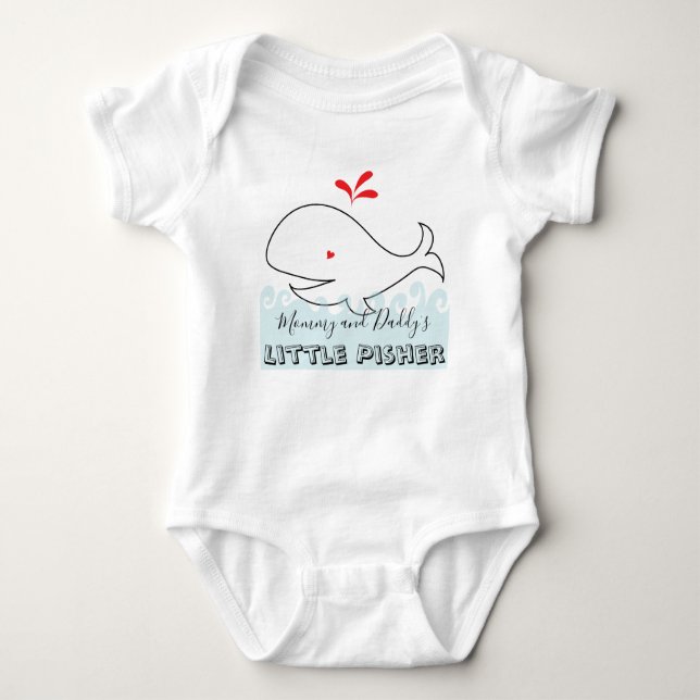 Hanukkah "Little Pisher" Baby Jersey Bodysuit (Anverso)
