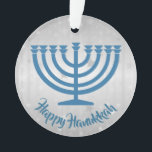 Hanukkah Menorah Ornamento acrílico<br><div class="desc">.Hanukkah Menorah Ornamento acrílico con texto de personalizable</div>