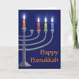 "Hanukkah Menorah". Tarjeta de felicitación